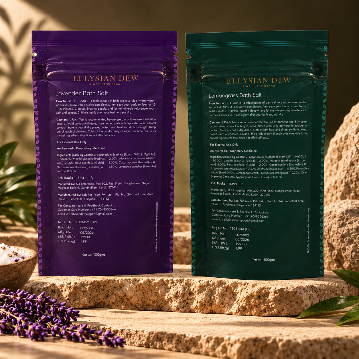 Bath Salt Discovery duo (1 x Bloom & Rest + 1 x Salt & Citrus) - Image 2
