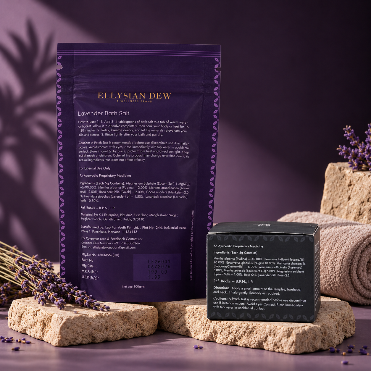 Travel Relaxation Kit (Bloom & Rest Bath Salt + Mini Settle Balm) - Image 2